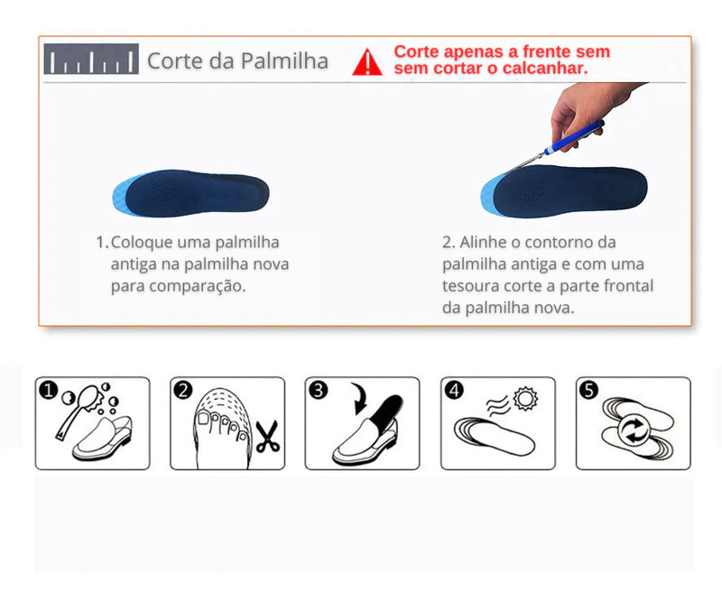 Palmilha Ortopédica Ortolife
